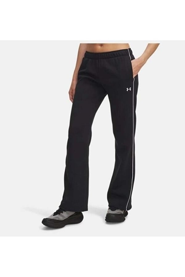 Under Armour UA Rival Flc Piped Pant Siyah Kadın Eşofman Alt