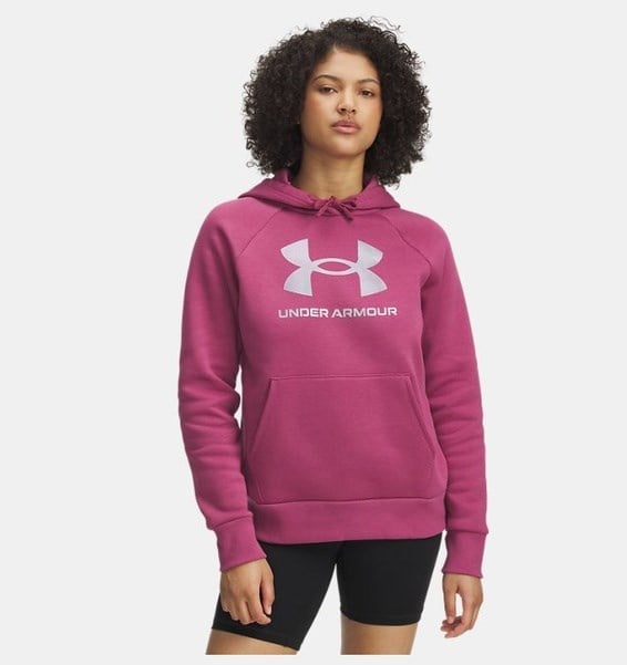 Under Armour UA Rival Flc Shimmer Hdy Fuşya Kadın Sweatshirt