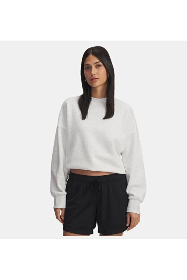 Under Armour UA Rival Fleece OS Crew Gri Kadın Sweatshirt