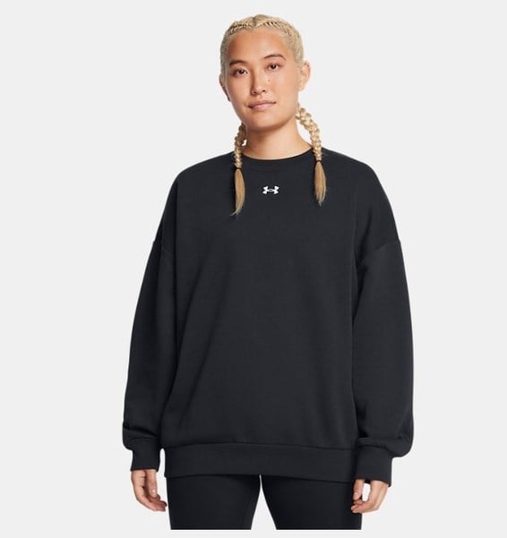 Under Armour UA Rival Fleece OS Crew Siyah Kadın Sweatshirt