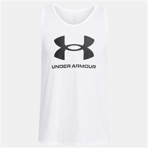 Under Armour UA SPORTSTYLE LOGO TANK Beyaz Erkek Atlet