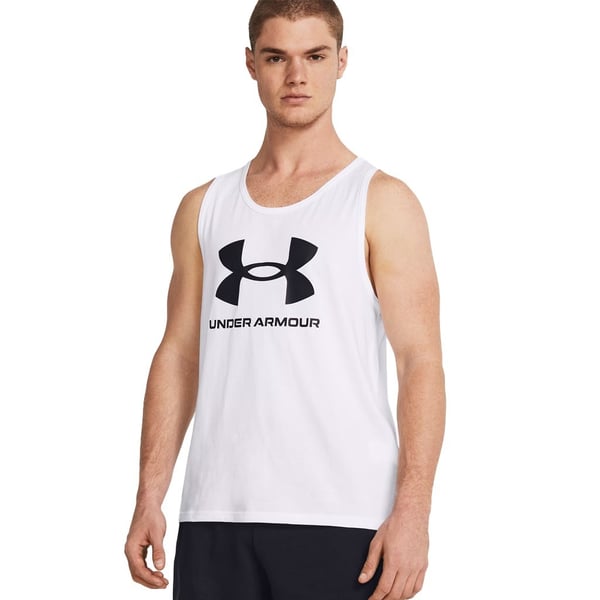 Under Armour UA SPORTSTYLE LOGO TANK Beyaz Erkek Atlet