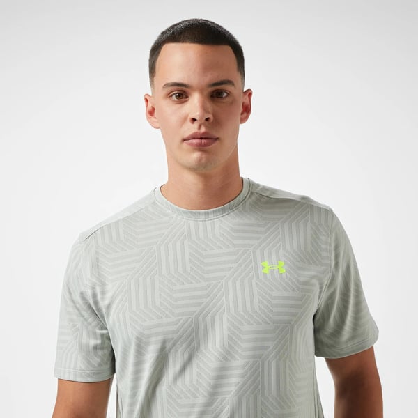 Under Armour UA Tech Vent Geotessa SS Yeşil Erkek T-Shirt