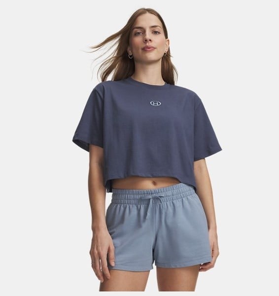Under Armour Ua W Center Lt Ss Gri Kadın T-Shirt