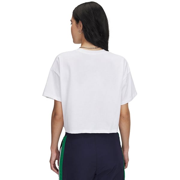 Under Armour UA W VARSITY MIX HW SS CROP Beyaz Kadın T-Shirt