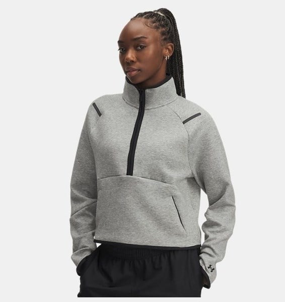 Under Armour Unstoppable Flc HZ Gri Kadın Sweatshirt