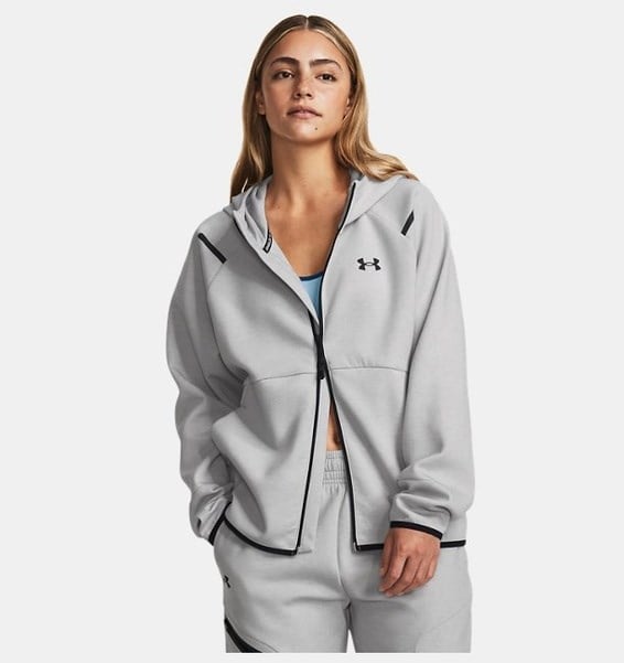 Under Armour Unstoppable Fleece FZ Gri Kadın Ceket