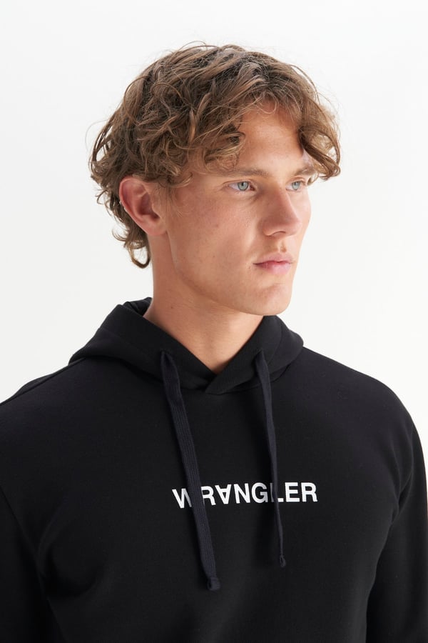 Wrangler Erkek Big Logo Sweatshirt Siyah Erkek Sweatshirt