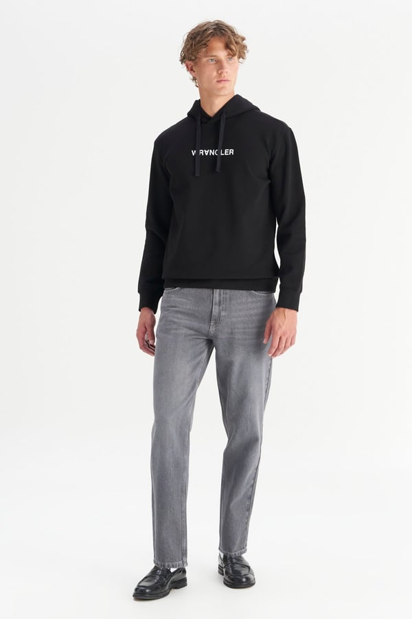 Wrangler Erkek Big Logo Sweatshirt Siyah Erkek Sweatshirt
