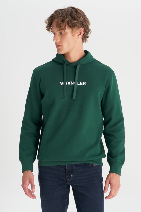 Wrangler Erkek Big Logo Sweatshirt Yeşil Erkek Sweatshirt