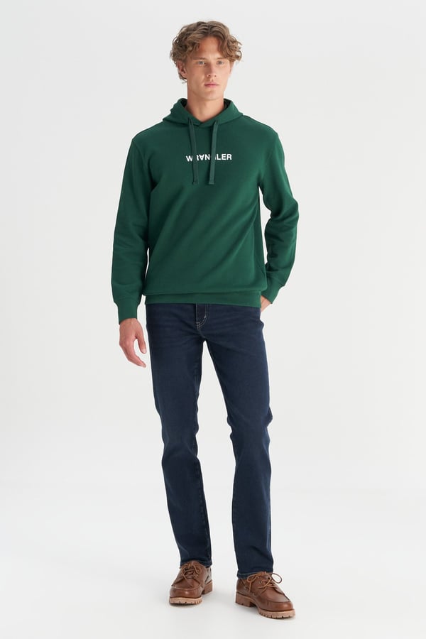 Wrangler Erkek Big Logo Sweatshirt Yeşil Erkek Sweatshirt