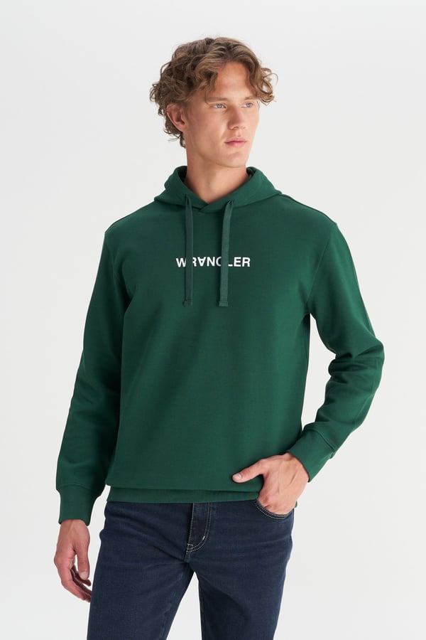 Wrangler Erkek Big Logo Sweatshirt Yeşil Erkek Sweatshirt