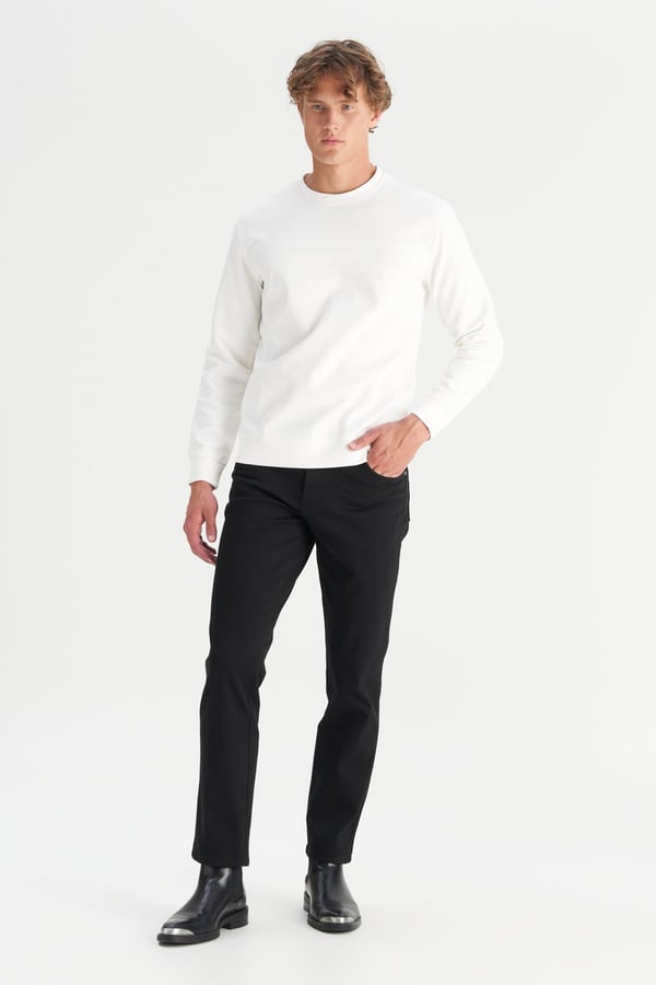Wrangler Erkek Interlock Sweatshirt Beyaz Erkek Sweatshirt