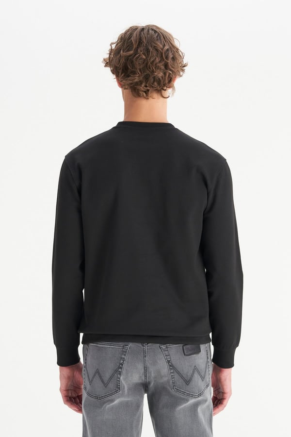 Wrangler Erkek Interlock Sweatshirt Siyah Erkek Sweatshirt