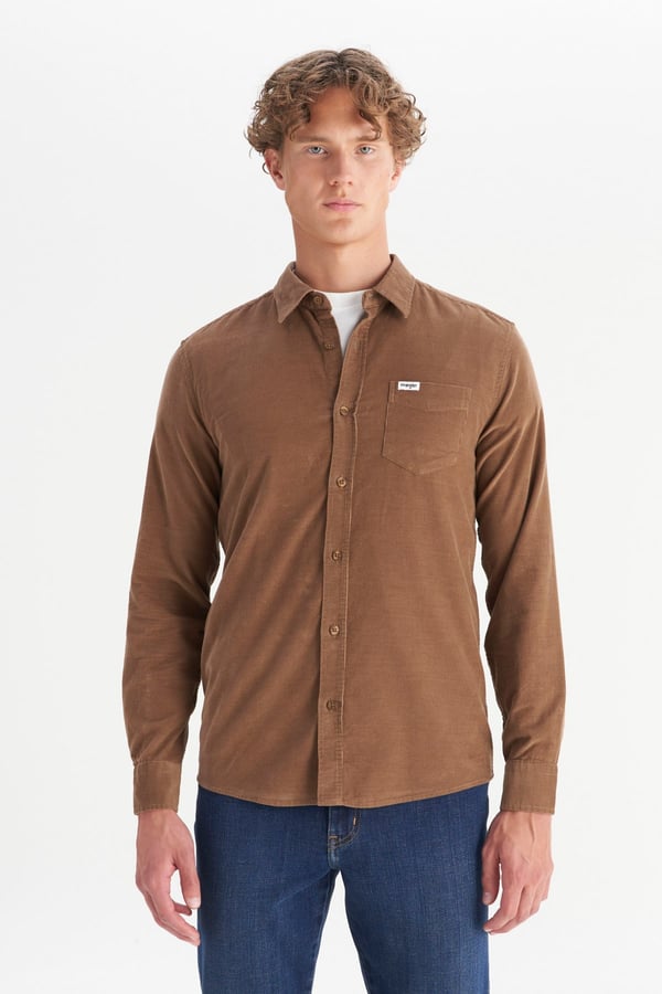 Wrangler Erkek Kadife Gömlek Kahverengi Erkek Gömlek