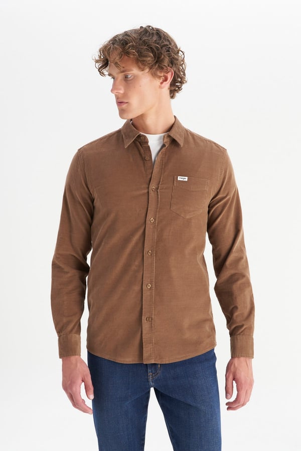 Wrangler Erkek Kadife Gömlek Kahverengi Erkek Gömlek
