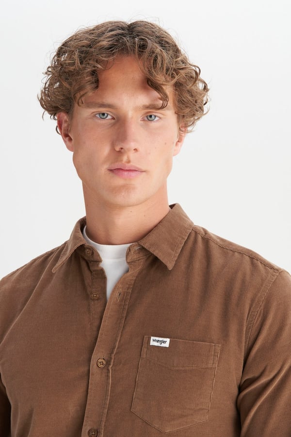 Wrangler Erkek Kadife Gömlek Kahverengi Erkek Gömlek