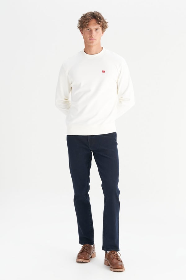 Wrangler Erkek Patch Logo Sweatshirt Beyaz Erkek Sweatshirt
