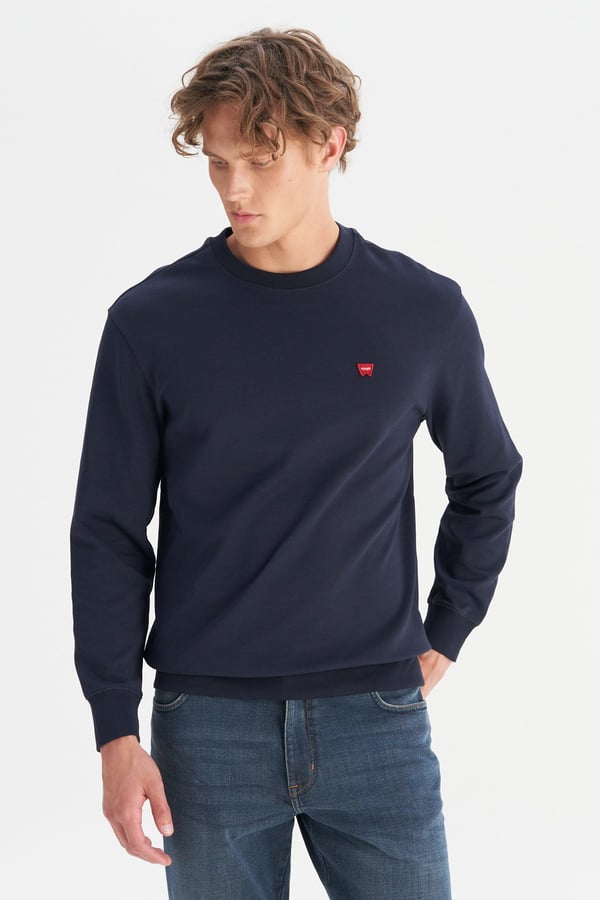 Wrangler Erkek Patch Logo Sweatshirt Lacivert Erkek Sweatshirt