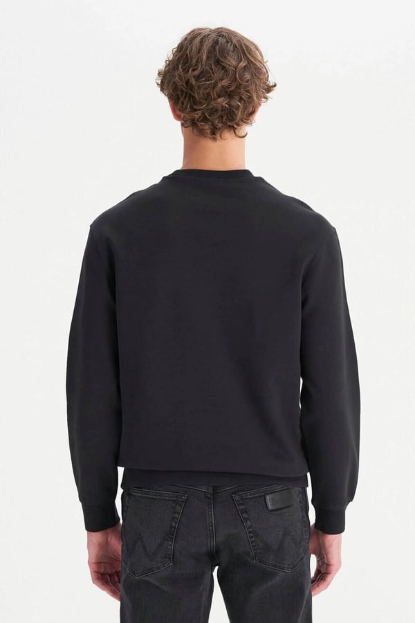 Wrangler Erkek Patch Logo Sweatshirt Siyah Erkek Sweatshirt