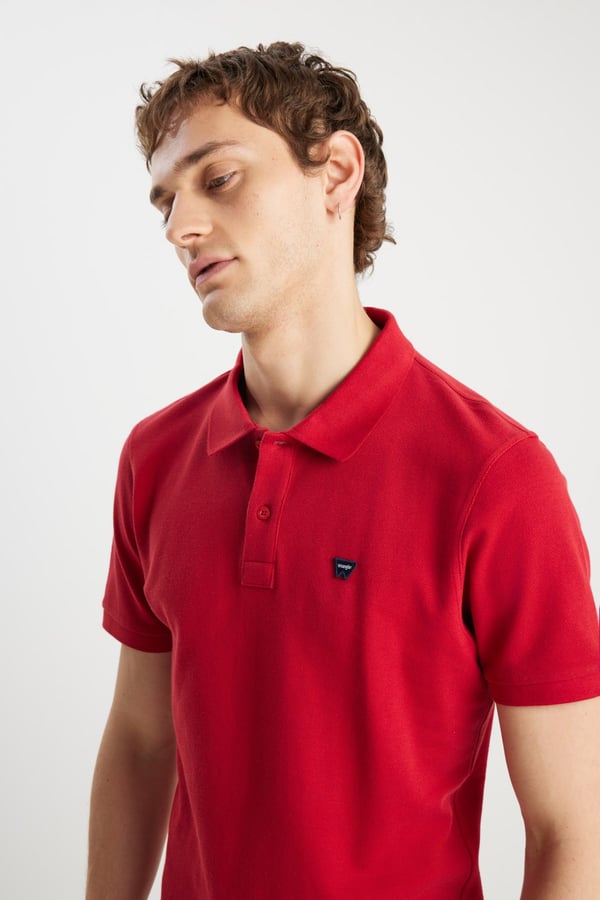 Wrangler Erkek Regular Fit Polo T-shirt Kırmızı Erkek T-Shirt