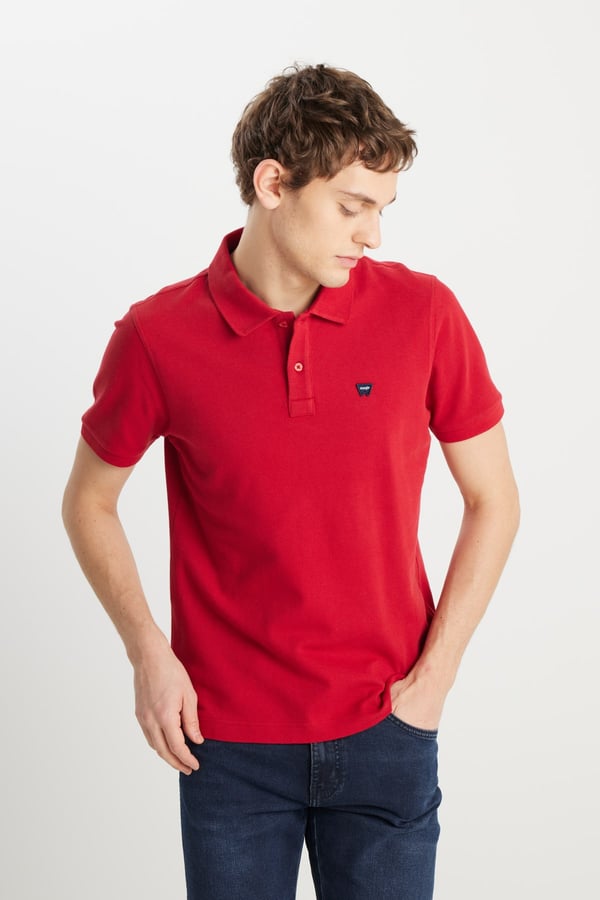 Wrangler Erkek Regular Fit Polo T-shirt Kırmızı Erkek T-Shirt
