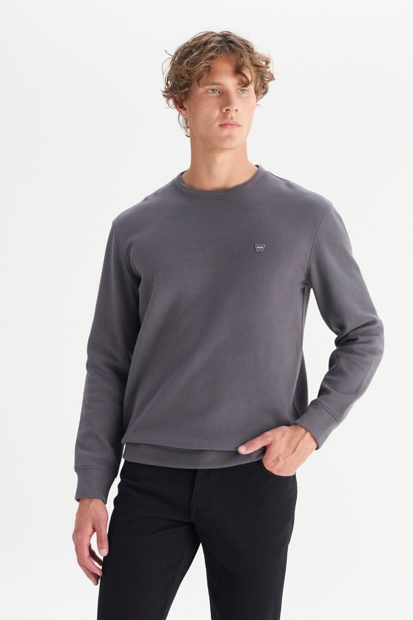 Wrangler Erkek Selanik Sweatshirt Gri Erkek Sweatshirt