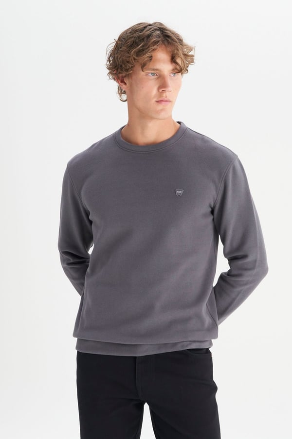 Wrangler Erkek Selanik Sweatshirt Gri Erkek Sweatshirt