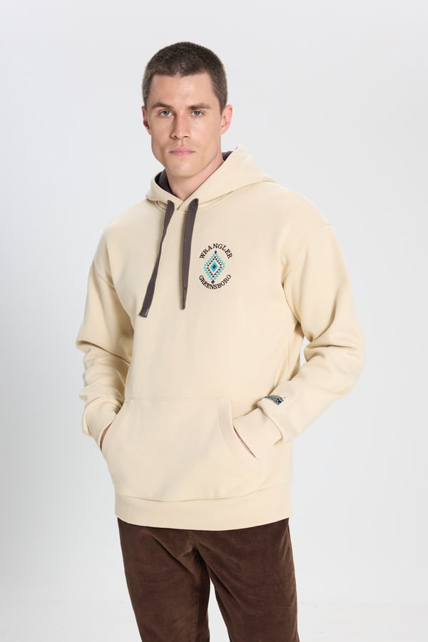 Wrangler Kapüşonlu Sweatshirt Bej Erkek Sweatshirt