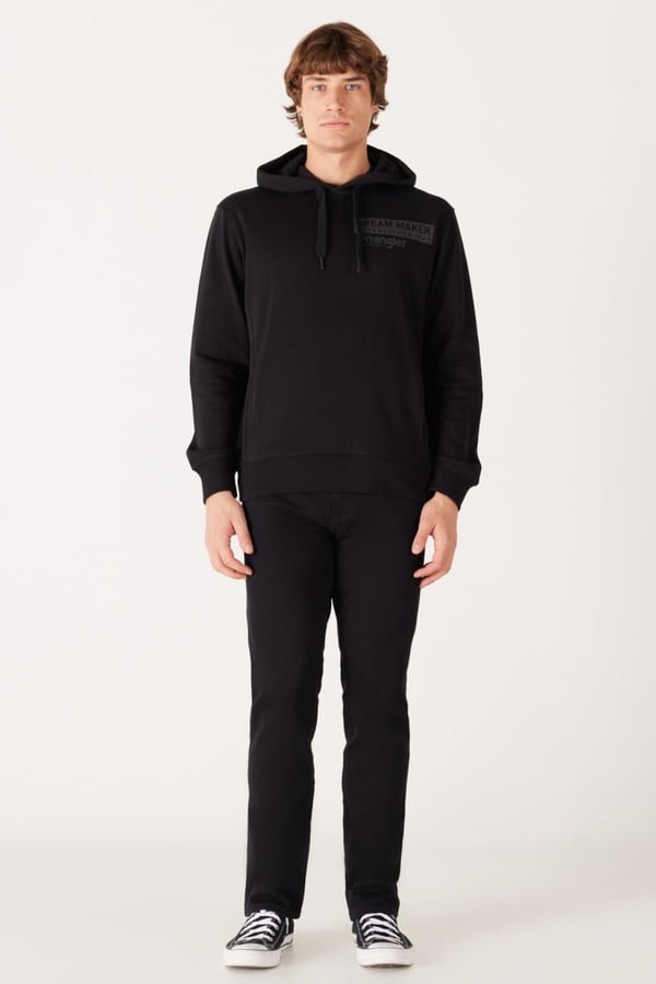 Wrangler Kapüşonlu Sweatshirt Siyah Erkek Sweatshirt