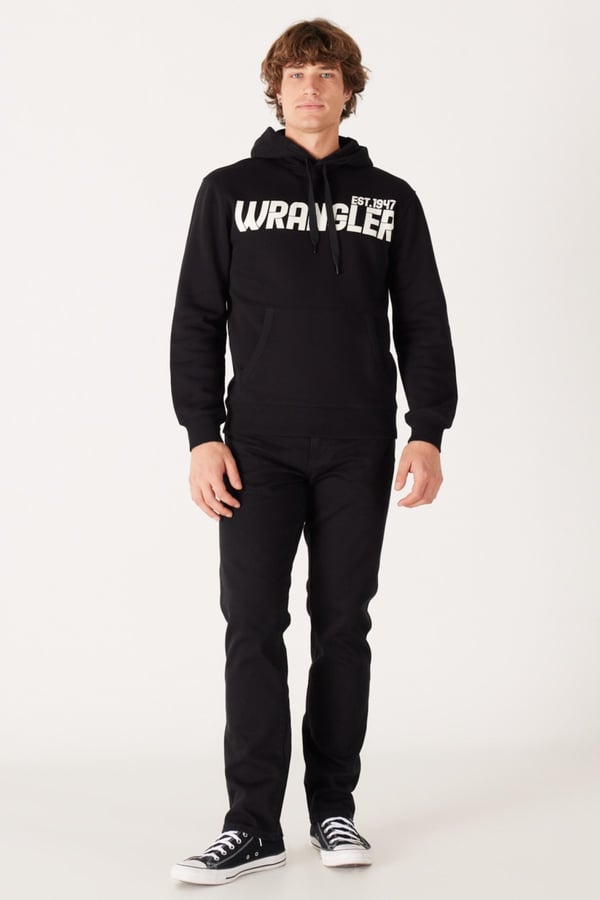 Wrangler Kapüşonlu Sweatshirt Siyah Erkek Sweatshirt