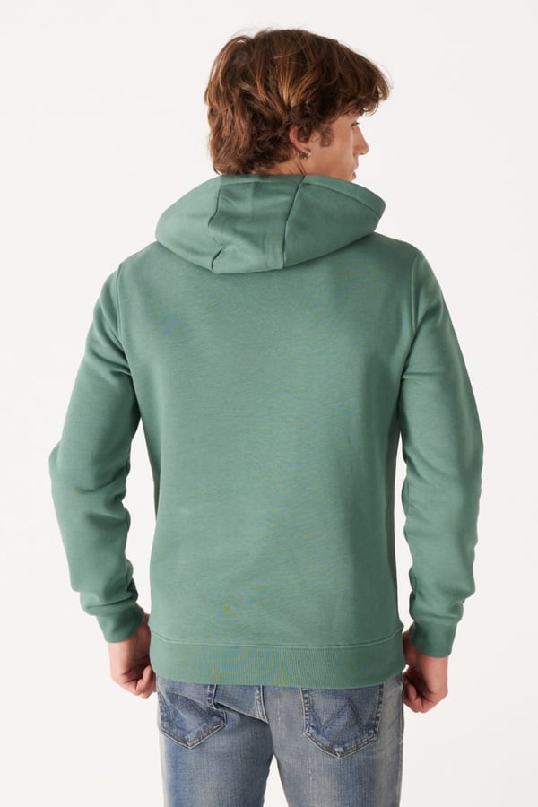 Wrangler Kapüşonlu Sweatshirt Yeşil Erkek Sweatshirt