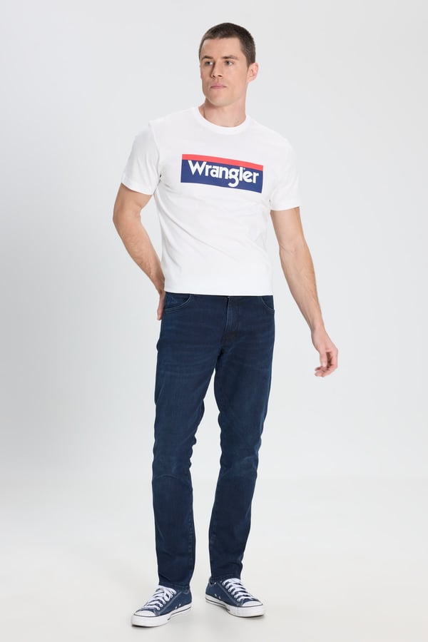Wrangler Larston Denim Pantolon Lacivert Erkek Kot Pantolon