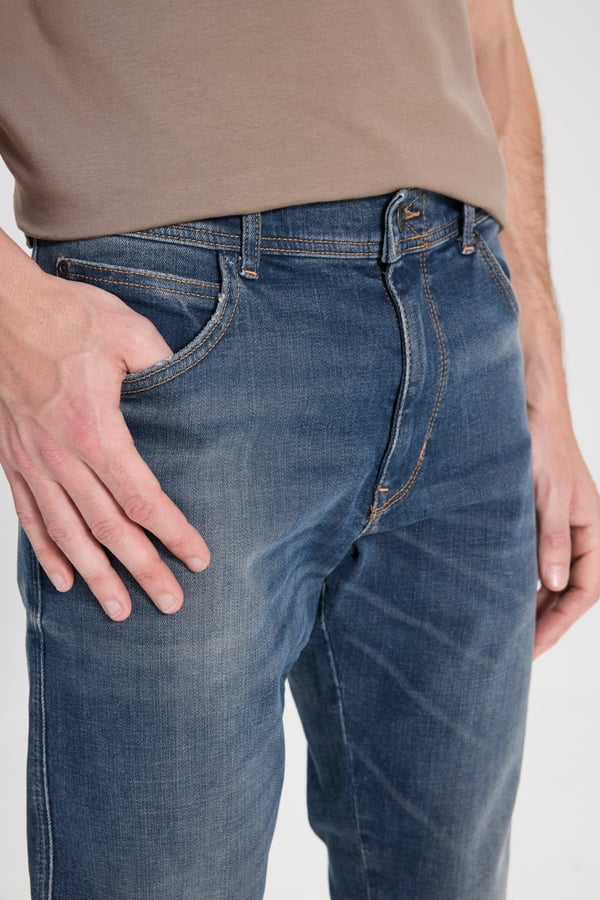 Wrangler Larston Jean  Pantolon Mavi Erkek Kot Pantolon