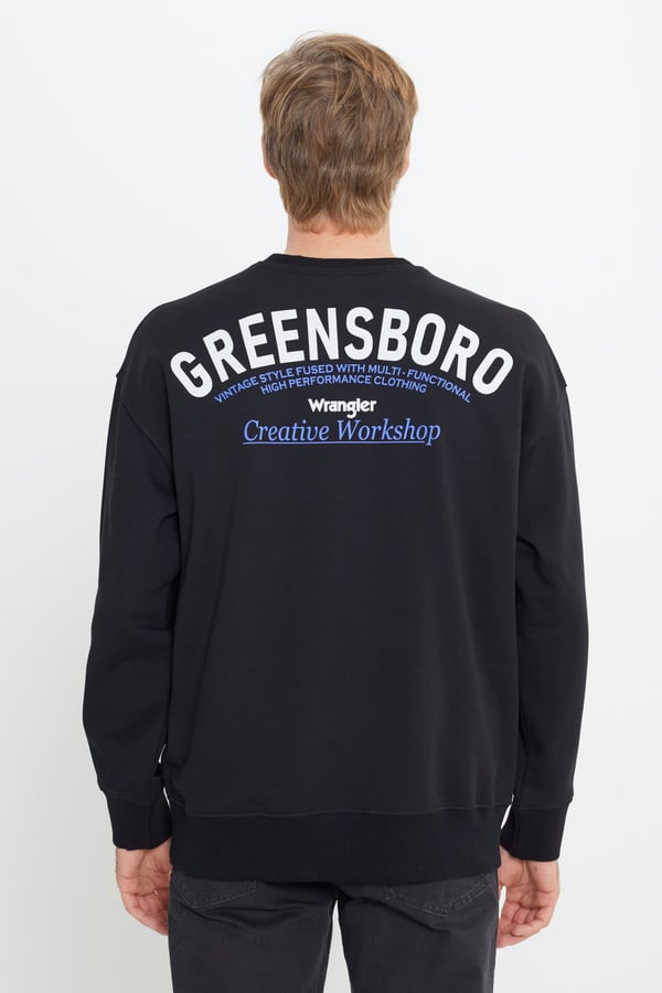 Wrangler Oversize Sweatshirt Siyah Erkek Sweatshirt