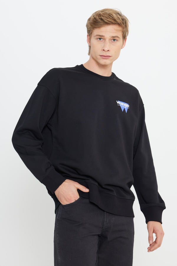 Wrangler Oversize Sweatshirt Siyah Erkek Sweatshirt