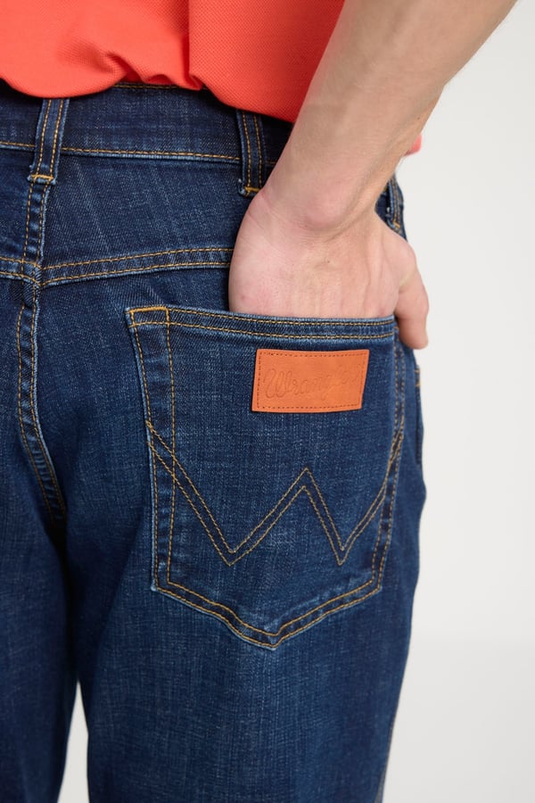 Wrangler Texas Slim Jean Pantolon Lacivert Erkek Kot Pantolon