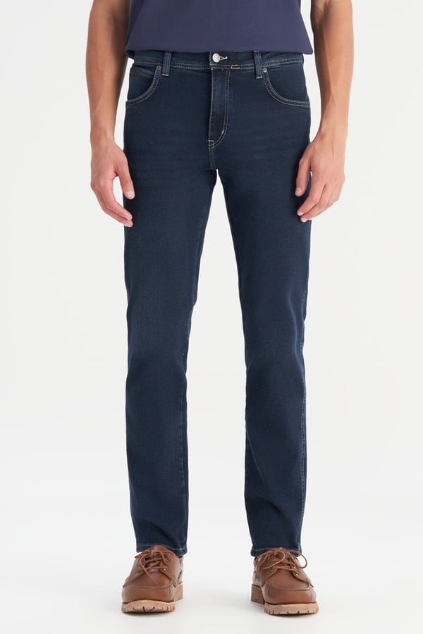 Wrangler Texas Slim Jean  Pantolon Lacivert Erkek Kot Pantolon
