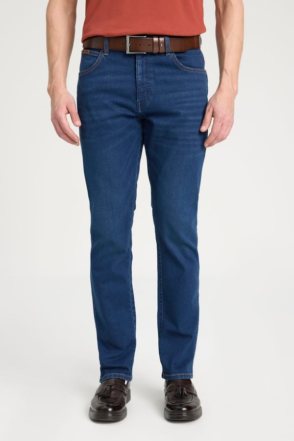 Wrangler Texas Slim Jean Pantolon Lacivert Erkek Kot Pantolon
