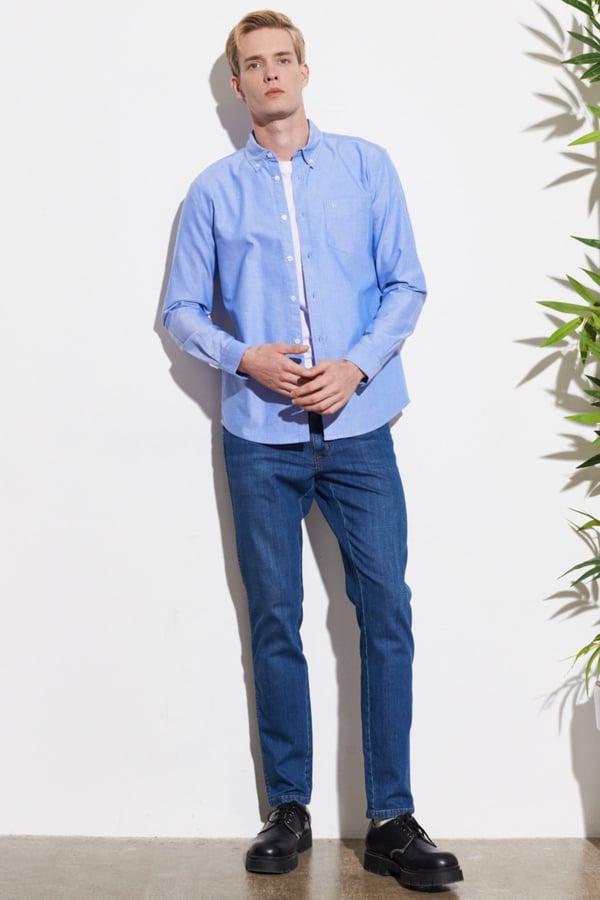 Wrangler Uzun Kollu Gömlek Lacivert Erkek Gömlek
