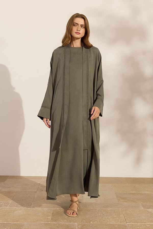 %100 Liyosel Abaya Takım Haki