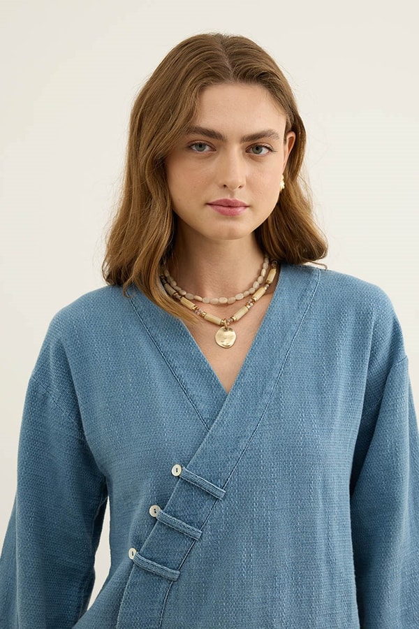 Armür Kot Kimono Mavi