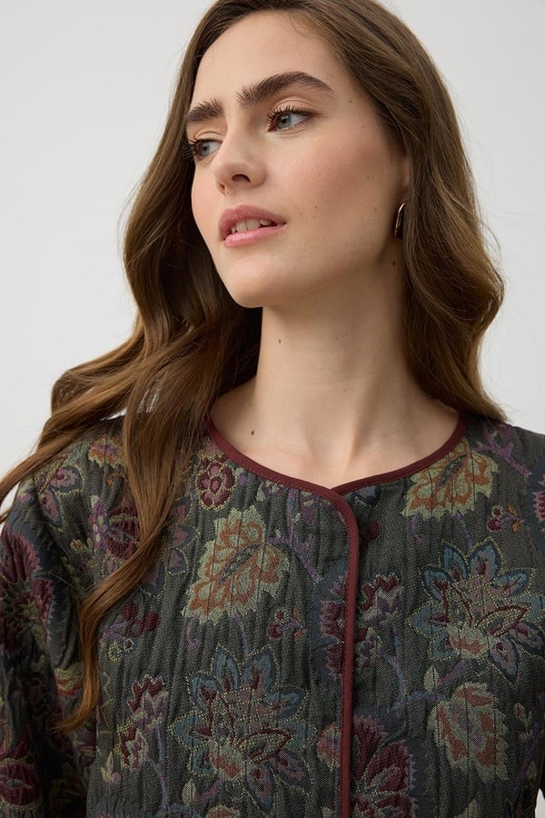 Brokar Kumaş Ceket Koyu yeşil