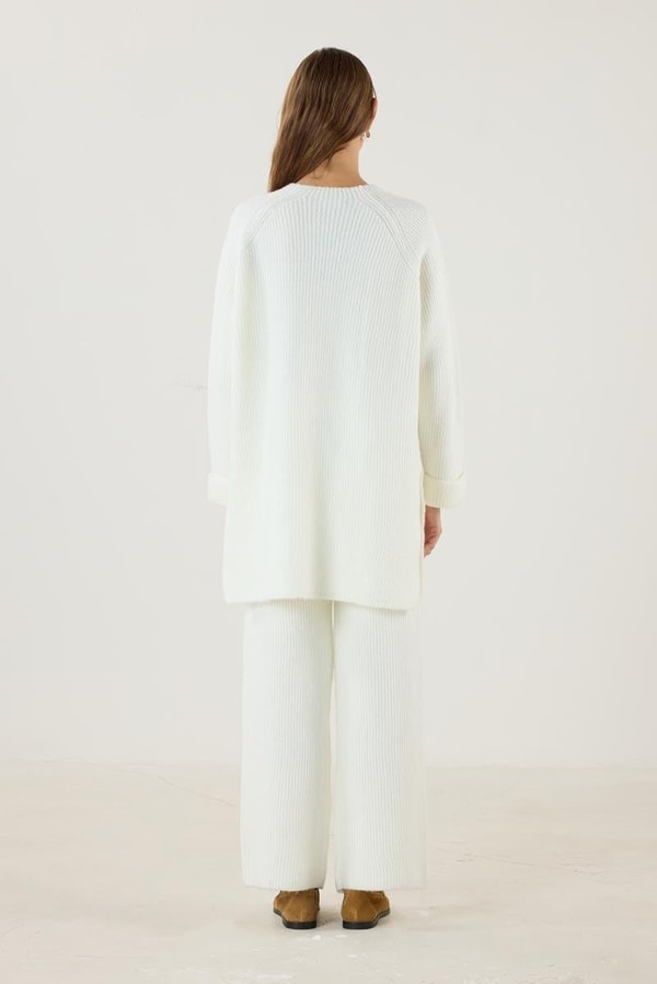 Ekru Kazak, Pantolon Örme Triko Takım