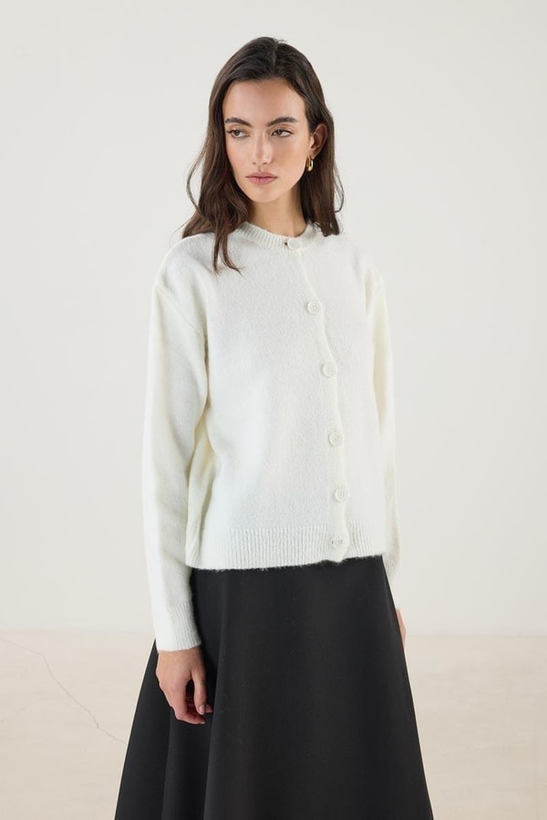 Krem Midi Trençkot Kombini