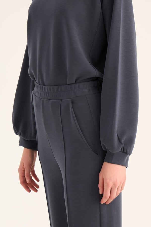 Lacivert Kısa Sweatshirt Eşofman Takımı