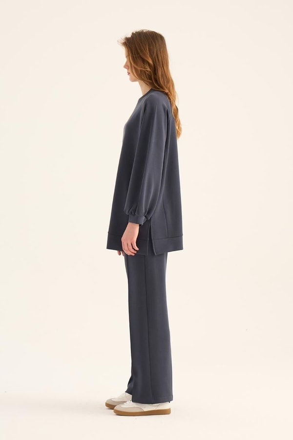 Modal Sweatshirt Lacivert