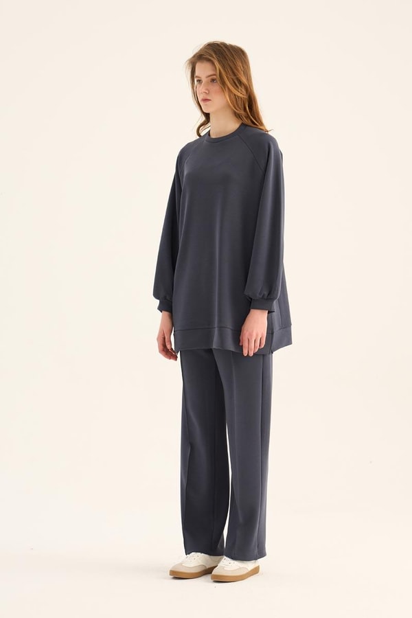 Modal Sweatshirt Lacivert