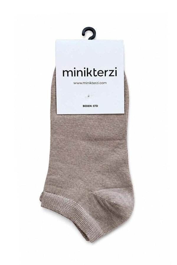 Pamuklu Patik Çorap Vizon