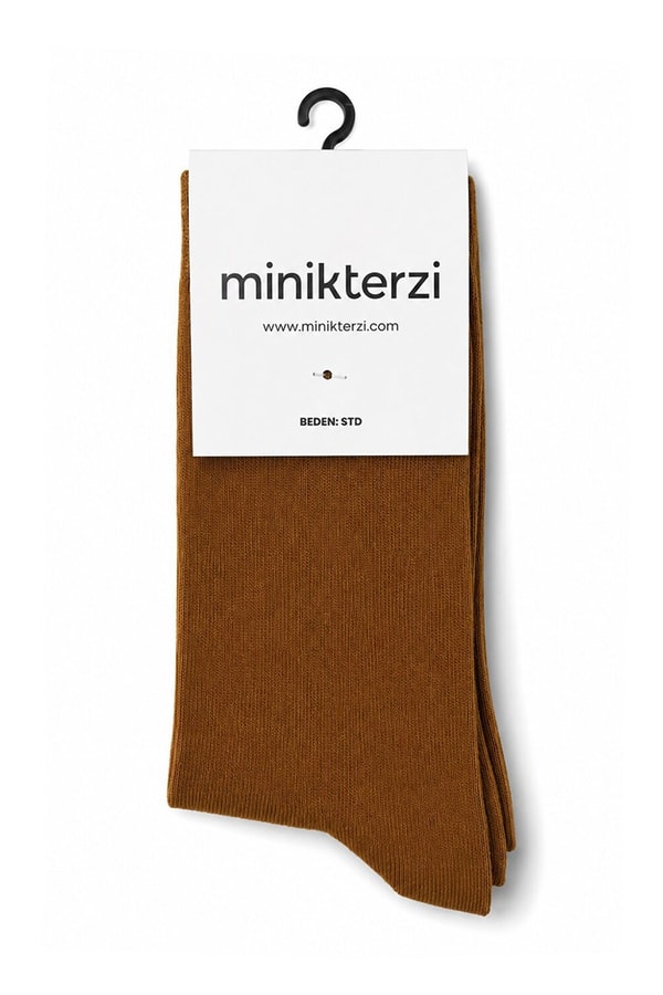 Pamuklu Soket Çorap Camel